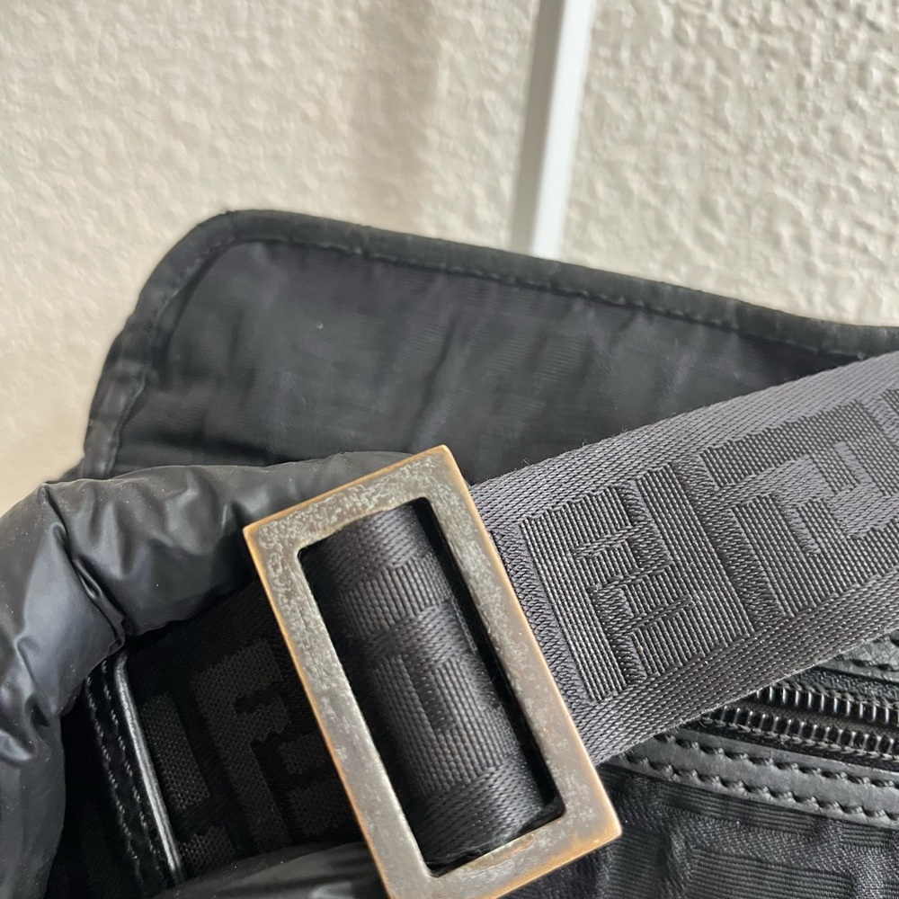 Fendi Black Tonal FF Jacquard Messenger Bag - Picture 16 of 16